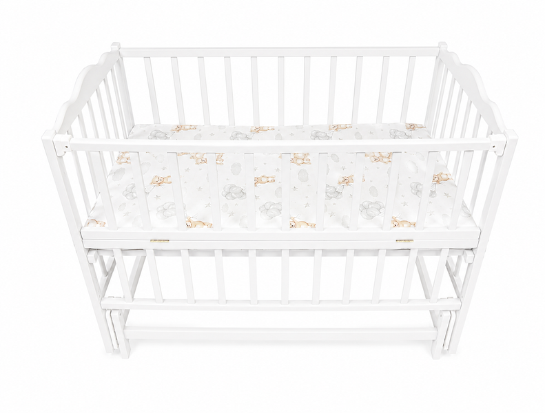 Ліжко дитяче Baby Comfort Малюк з маятником білий 09875 фото