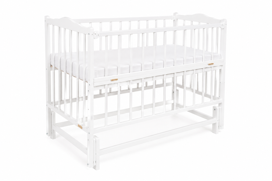 Ліжко дитяче Baby Comfort Малюк з маятником білий 09875 фото